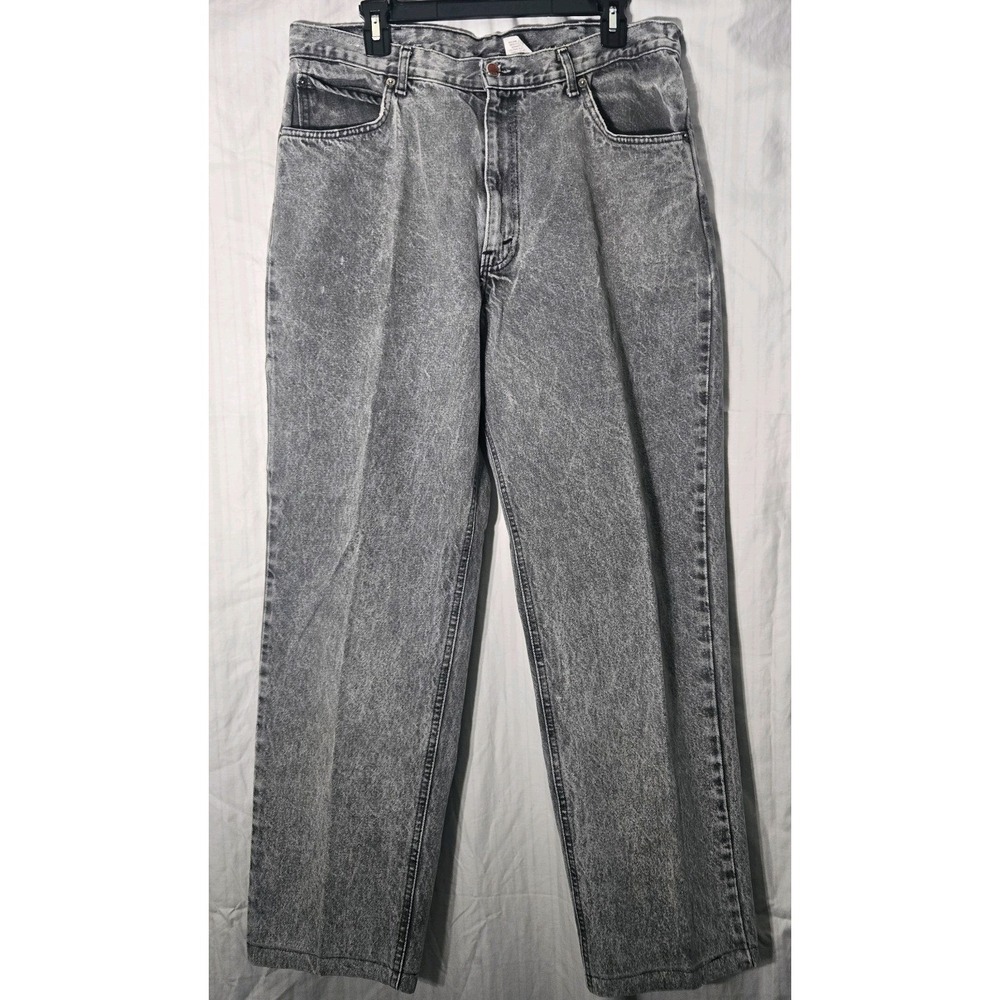 Vintage 1989 Brittania Men's Gray Acid Wash Jeans 80-90s Grunge Streetwear 36x29